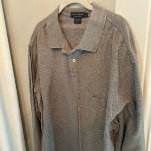 Daniel Cremieux Heather Gray Long Sleeve Polo